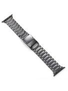 For Apple Watch Series 10 42mm / 9 8 7 41mm / SE (2023) SE (2022) SE 6 5 4 40mm / 3 2 1 38mm Titanium Alloy Watch Band Turtleback Clasp - Grey