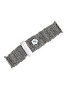 For Apple Watch Series 10 42mm / 9 8 7 41mm / SE (2023) SE (2022) SE 6 5 4 40mm / 3 2 1 38mm Velvet Cotton Watch Band - Grey