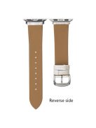 For Apple Watch Series 10 42mm / 9 8 7 41mm / SE (2023) SE (2022) SE 6 5 4 40mm / 3 2 1 38mm Watch Band Bowknot Leather Strap - Gradient Light Pink