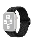 For Apple Watch Series 10 42mm / 9 8 7 41mm / SE (2023) SE (2022) SE 6 5 4 40mm / 3 2 1 38mm Watch Band Braided Nylon Strap - Black