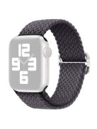 For Apple Watch Series 10 42mm / 9 8 7 41mm / SE (2023) SE (2022) SE 6 5 4 40mm / 3 2 1 38mm Watch Band Braided Nylon Strap - Space Grey