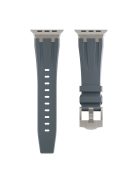 For Apple Watch Series 10 42mm / 9 8 7 41mm / SE (2023) SE (2022) SE 6 5 4 40mm / 3 2 1 38mm Watch Band Liquid Silicone Strap - Titanium Grey