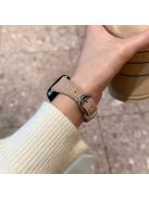 For Apple Watch Series 10 42mm / 9 8 7 41mm / SE (2023) SE (2022) SE 6 5 4 40mm / 3 2 1 38mm Watch Band Plush Wrist Strap - Milk Tea Apricot