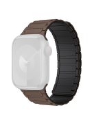 For Apple Watch Series 10 42mm / 9 8 7 41mm / SE (2023) SE (2022) SE 6 5 4 40mm / 3 2 1 38mm Watch Band Silicone Magnetic Strap - Chocolate+Balck