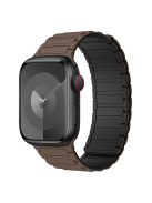 For Apple Watch Series 10 42mm / 9 8 7 41mm / SE (2023) SE (2022) SE 6 5 4 40mm / 3 2 1 38mm Watch Band Silicone Magnetic Strap - Chocolate+Balck