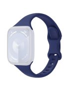 For Apple Watch Series 10 42mm / 9 8 7 41mm / SE (2023) SE (2022) SE 6 5 4 40mm / 3 2 1 38mm Watch Band Silicone Strap - Dark Blue