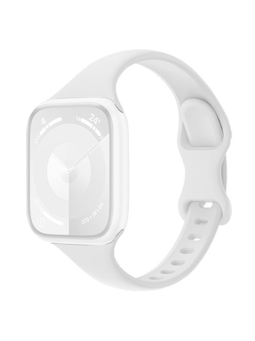 For Apple Watch Series 10 42mm / 9 8 7 41mm / SE (2023) SE (2022) SE 6 5 4 40mm / 3 2 1 38mm Watch Band Silicone Strap - White