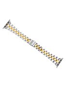 For Apple Watch Series 10 42mm / 9 8 7 41mm / SE (2023) SE (2022) SE 6 5 4 40mm / 3 2 1 38mm Watch Band Stainless Steel - Silver+Gold