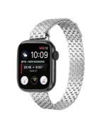 For Apple Watch Series 10 42mm / 9 8 7 41mm / SE (2023) SE (2022) SE 6 5 4 40mm / 3 2 1 38mm Watch Band Stainless Steel Honeycomb Magnetic Buckle Strap - Silver