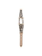 For Apple Watch Series 10 42mm / 9 8 7 41mm / SE (2023) SE (2022) SE 6 5 4 40mm / 3 2 1 38mm Watch Strap Braid+Alloy Strap - Leopard Rose Gold Beads