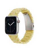 For Apple Watch Series 10 42mm / 9 8 7 41mm / SE (2023) SE (2022) SE 6 5 4 40mm / 3 2 1 38mm Watch Strap Replacement Silicone Band - Yellow