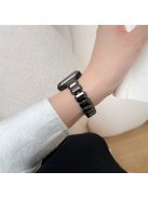 For Apple Watch Series 10 42mm / 9 8 7 41mm / SE (2023) SE (2022) SE 6 5 4 40mm / 3 2 1 38mm Watch Strap Zinc Alloy Band - Black