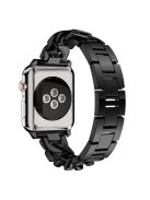 For Apple Watch Series 10 42mm / 9 8 7 41mm / SE (2023) SE (2022) SE 6 5 4 40mm / 3 2 1 38mm Watch Strap Zinc Alloy Band - Black