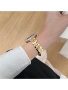 For Apple Watch Series 10 42mm / 9 8 7 41mm / SE (2023) SE (2022) SE 6 5 4 40mm / 3 2 1 38mm Watch Strap Zinc Alloy Band - Gold