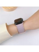 For Apple Watch Series 10 42mm / 9 8 7 41mm / SE (2023) SE (2022) SE 6 5 4 40mm / 3 2 1 38mm Watchband Soft Silicone Magnetic Strap - Light Purple / Pink