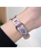 For Apple Watch Series 10 42mm / 9 8 7 41mm / SE (2023) SE (2022) SE 6 5 4 40mm / 3 2 1 38mm Woolen Fabric Watch Strap - Pink / Starlight