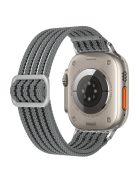 For Apple Watch Series 10 42mm / 9 8 7 41mm / SE (2023) SE (2022) SE 6 5 4 40mm / 3 2 1 38mm Woven Nylon Watch Strap Breathable Band - Grey