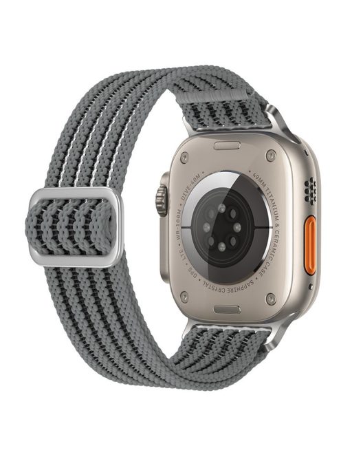 For Apple Watch Series 10 42mm / 9 8 7 41mm / SE (2023) SE (2022) SE 6 5 4 40mm / 3 2 1 38mm Woven Nylon Watch Strap Breathable Band - Grey