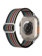 For Apple Watch Series 10 42mm / 9 8 7 41mm / SE (2023) SE (2022) SE 6 5 4 40mm / 3 2 1 38mm Woven Nylon Watch Strap Breathable Band - Rainbow