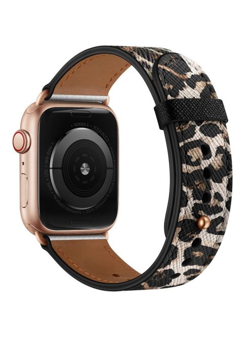 For Apple Watch Series 10 42mm / 9 8 7 41mm / SE (2023) SE (2022) SE 6 5 4 40mm / 3 2 1 38mm Wrist Strap - Leopard