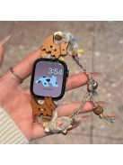 For Apple Watch Series 10 42mm / 9 8 7 41mm / SE (2023) SE (2022) SE 6 5 4 40mm / 3 2 1 38mm Wristband Drawstring Woolen Watch Strap - Dog