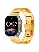 For Apple Watch Series 10 42mm / 9 8 7 41mm / Series 6 5 4 SE (2022) SE (2023) SE 40mm / Series 3 2 1 38mm Stainless Steel Strap - Gold+Silver