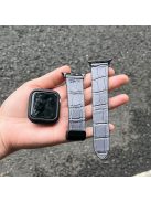 For Apple Watch Series 10 46mm / Ultra 2 / Ultra 49mm / 9 8 7 45mm / SE (2023) SE (2022) SE 6 5 4 44mm / 3 2 1 42mm Genuine Leather Watch Strap - Grey