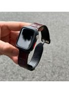 For Apple Watch Series 10 46mm / Ultra 2 / Ultra 49mm / 9 8 7 45mm / SE (2023) SE (2022) SE 6 5 4 44mm / 3 2 1 42mm Genuine Leather Watch Strap - Red Brown