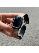 For Apple Watch Series 10 46mm / Ultra 2 / Ultra 49mm / 9 8 7 45mm / SE (2023) SE (2022) SE 6 5 4 44mm / 3 2 1 42mm Genuine Leather Watch Strap - Yellow