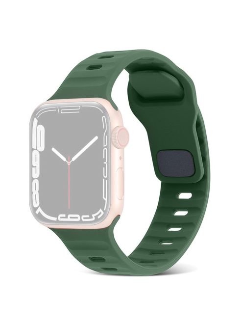 For Apple Watch Series 10 46mm / Ultra 2 / Ultra 49mm / 9 8 7 45mm / SE (2023) SE (2022) SE 6 5 4 44mm / 3 2 1 42mm Silicone Strap Replacement - Army Green