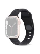 For Apple Watch Series 10 46mm / Ultra 2 / Ultra 49mm / 9 8 7 45mm / SE (2023) SE (2022) SE 6 5 4 44mm / 3 2 1 42mm Silicone Strap Replacement - Black