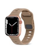 For Apple Watch Series 10 46mm / Ultra 2 / Ultra 49mm / 9 8 7 45mm / SE (2023) SE (2022) SE 6 5 4 44mm / 3 2 1 42mm Silicone Strap Replacement - Brown