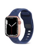 For Apple Watch Series 10 46mm / Ultra 2 / Ultra 49mm / 9 8 7 45mm / SE (2023) SE (2022) SE 6 5 4 44mm / 3 2 1 42mm Silicone Strap Replacement - Dark Blue