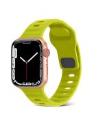 For Apple Watch Series 10 46mm / Ultra 2 / Ultra 49mm / 9 8 7 45mm / SE (2023) SE (2022) SE 6 5 4 44mm / 3 2 1 42mm Silicone Strap Replacement - Fluorescent Green