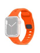 For Apple Watch Series 10 46mm / Ultra 2 / Ultra 49mm / 9 8 7 45mm / SE (2023) SE (2022) SE 6 5 4 44mm / 3 2 1 42mm Silicone Strap Replacement - Orange