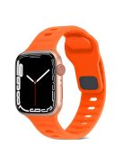 For Apple Watch Series 10 46mm / Ultra 2 / Ultra 49mm / 9 8 7 45mm / SE (2023) SE (2022) SE 6 5 4 44mm / 3 2 1 42mm Silicone Strap Replacement - Orange