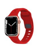 For Apple Watch Series 10 46mm / Ultra 2 / Ultra 49mm / 9 8 7 45mm / SE (2023) SE (2022) SE 6 5 4 44mm / 3 2 1 42mm Silicone Strap Replacement - Red