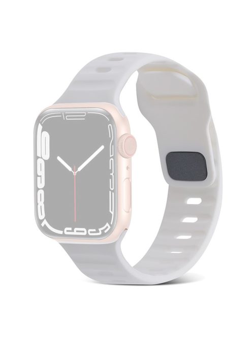 For Apple Watch Series 10 46mm / Ultra 2 / Ultra 49mm / 9 8 7 45mm / SE (2023) SE (2022) SE 6 5 4 44mm / 3 2 1 42mm Silicone Strap Replacement - White