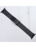 For Apple Watch Series 10 46mm / Ultra 2 Ultra 49mm /  Series 9 8 7 45mm / 6 5 4 SE (2023) SE (2022) SE 44mm / 3 2 1 42mm 1-Bead Stainless Steel Watch Band Butterfly Buckle Wrist Strap - Black