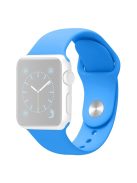 For Apple Watch Series 10 46mm / Ultra 2 Ultra 49mm /  Series 9 8 7 45mm / 6 5 4 SE (2023) SE (2022) SE 44mm / 3 2 1 42mm Adjustable Watch Strap Silicone Wrist Band (Lengthen Size) - Blue