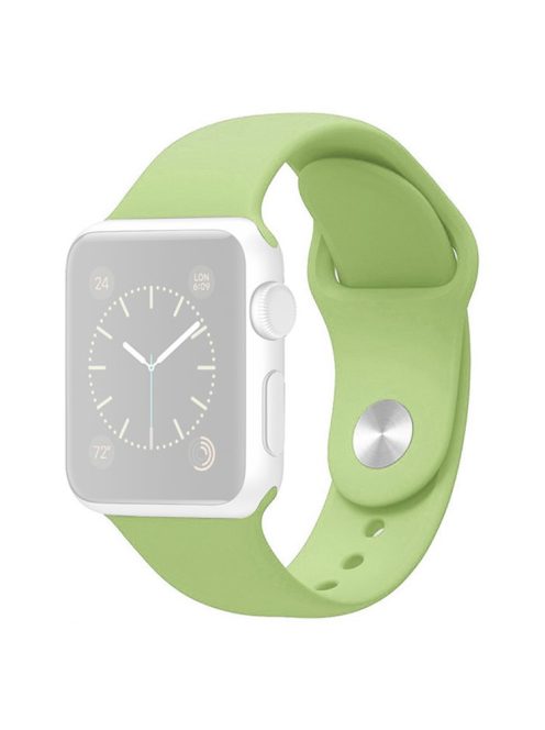 For Apple Watch Series 10 46mm / Ultra 2 Ultra 49mm /  Series 9 8 7 45mm / 6 5 4 SE (2023) SE (2022) SE 44mm / 3 2 1 42mm Adjustable Watch Strap Silicone Wrist Band (Lengthen Size) - Mint Green