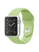 For Apple Watch Series 10 46mm / Ultra 2 Ultra 49mm /  Series 9 8 7 45mm / 6 5 4 SE (2023) SE (2022) SE 44mm / 3 2 1 42mm Adjustable Watch Strap Silicone Wrist Band (Lengthen Size) - Mint Green