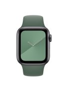 For Apple Watch Series 10 46mm / Ultra 2 Ultra 49mm /  Series 9 8 7 45mm / 6 5 4 SE (2023) SE (2022) SE 44mm / 3 2 1 42mm Adjustable Watch Strap Silicone Wrist Band (Lengthen Size) - Pine Needle Green