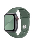 For Apple Watch Series 10 46mm / Ultra 2 Ultra 49mm /  Series 9 8 7 45mm / 6 5 4 SE (2023) SE (2022) SE 44mm / 3 2 1 42mm Adjustable Watch Strap Silicone Wrist Band (Lengthen Size) - Pine Needle Green