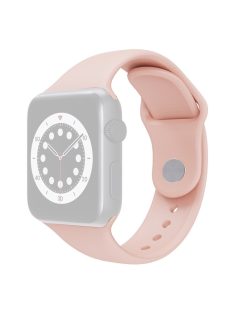   For Apple Watch Series 10 46mm / Ultra 2 Ultra 49mm /  Series 9 8 7 45mm / 6 5 4 SE (2023) SE (2022) SE 44mm / 3 2 1 42mm Adjustable Watch Strap Silicone Wrist Band (Lengthen Size) - Pink