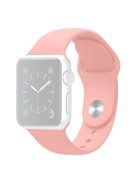 For Apple Watch Series 10 46mm / Ultra 2 Ultra 49mm /  Series 9 8 7 45mm / 6 5 4 SE (2023) SE (2022) SE 44mm / 3 2 1 42mm Adjustable Watch Strap Silicone Wrist Band (Lengthen Size) - Retro Rose