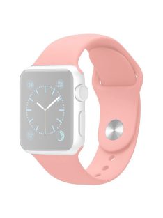   For Apple Watch Series 10 46mm / Ultra 2 Ultra 49mm /  Series 9 8 7 45mm / 6 5 4 SE (2023) SE (2022) SE 44mm / 3 2 1 42mm Adjustable Watch Strap Silicone Wrist Band (Lengthen Size) - Retro Rose