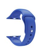 For Apple Watch Series 10 46mm / Ultra 2 Ultra 49mm /  Series 9 8 7 45mm / 6 5 4 SE (2023) SE (2022) SE 44mm / 3 2 1 42mm Adjustable Watch Strap Silicone Wrist Band (Lengthen Size) - Sea Blue