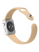 For Apple Watch Series 10 46mm / Ultra 2 Ultra 49mm /  Series 9 8 7 45mm / 6 5 4 SE (2023) SE (2022) SE 44mm / 3 2 1 42mm Adjustable Watch Strap Silicone Wrist Band (Lengthen Size) - Walnut Color