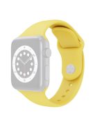 For Apple Watch Series 10 46mm / Ultra 2 Ultra 49mm /  Series 9 8 7 45mm / 6 5 4 SE (2023) SE (2022) SE 44mm / 3 2 1 42mm Adjustable Watch Strap Silicone Wrist Band (Lengthen Size) - Yellow